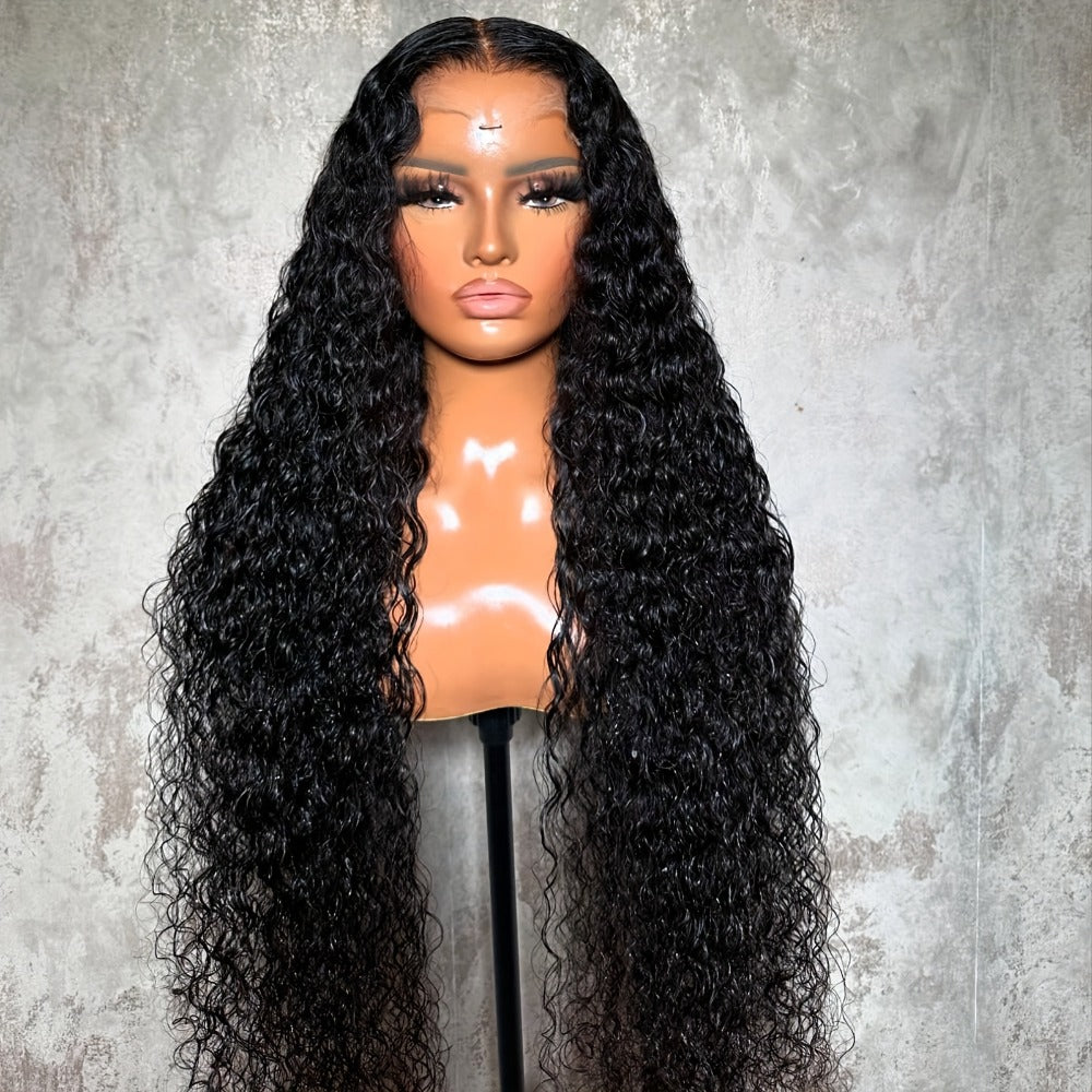 Lace Front Wig 28in Deep Curly Synthetic Style with 13x4 Lace, 180% Density and Black or Hot Pink Color — image 7
