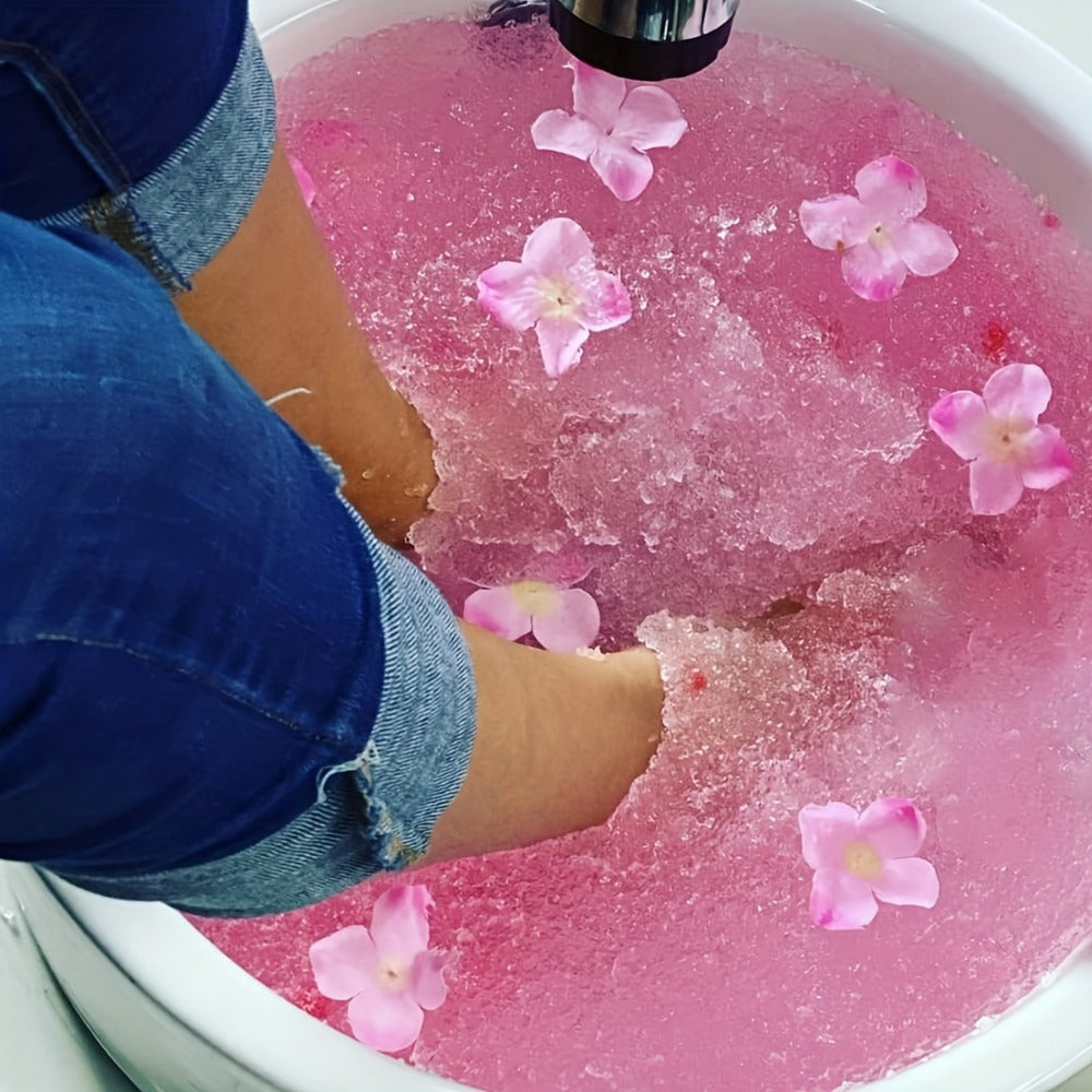 Foot Soak for Dry Cracked Feet Jelly Spa Bubble Bath Salt – Moisturizing Exfoliating Foot Care Treatment, Honey Lavender Lemo