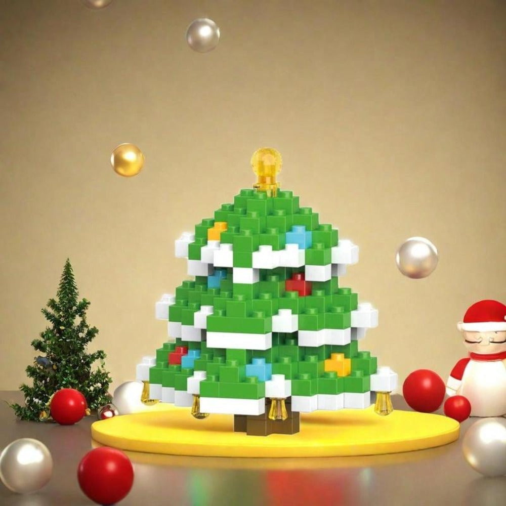 Building Block Set Christmas Mini Figures, 1052 Pieces Across 6 Boxes with Santa, Elf, Reindeer, Snowman and Tree Models — im
