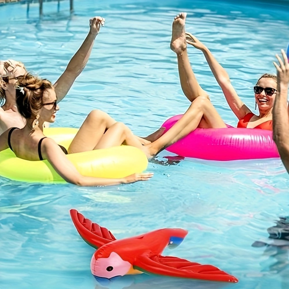 Hawaiian Party Decorations Inflatable Set 9 Pieces - Coconut Trees Beach Balls Flamingo Parrot Dolphin Banana with Pump — ima