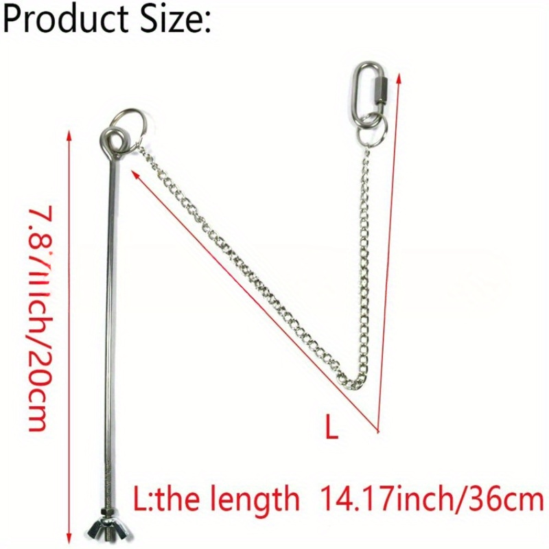 Chicken Feeder Skewer Stainless Steel Hanging Fruit Veggie Double Nut for Grilling, Camping and Outdoor Meals — image 5