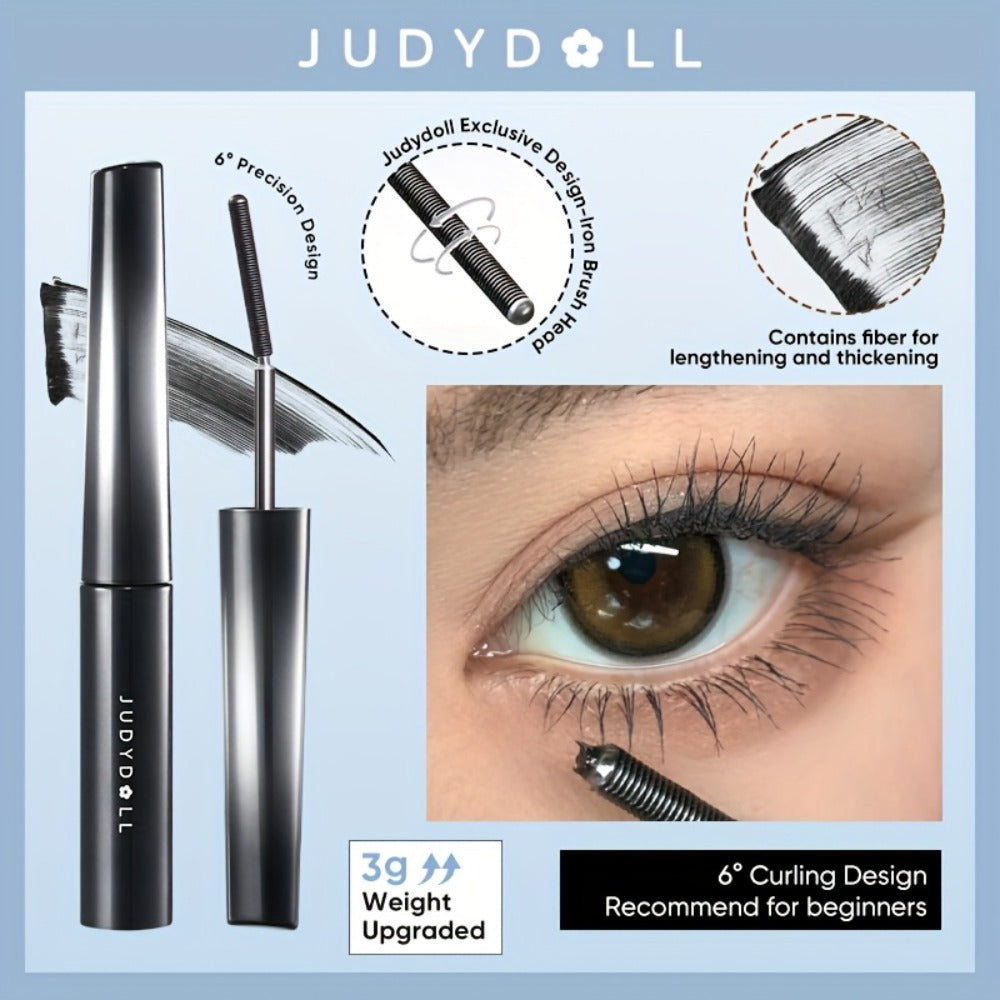 JUDYDOLL Mascara in Black or Brown with Curling or Precision Metal Applicator Designs and Slim Gray Tubes — image 1