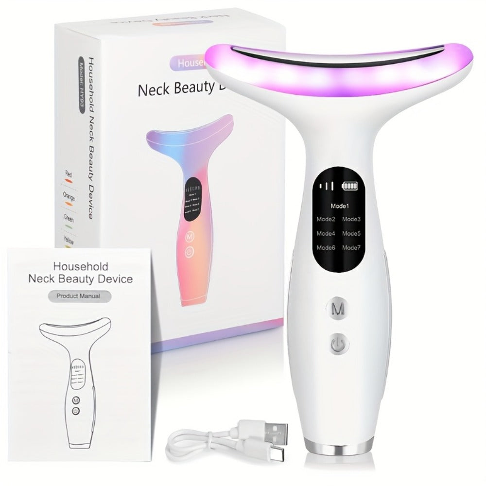 Face & Neck Massager Vibrating Rechargeable USB Device Adjustable Strength Eye Massage Beauty Tool for Women for Home or Salo