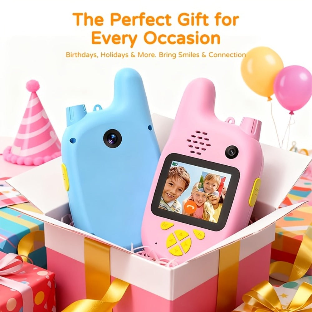 Walkie Talkies, Kids Video 2 Pack Video Call, Voice Changer & Dual Camera, Long Range Outdoor Toy — image 12