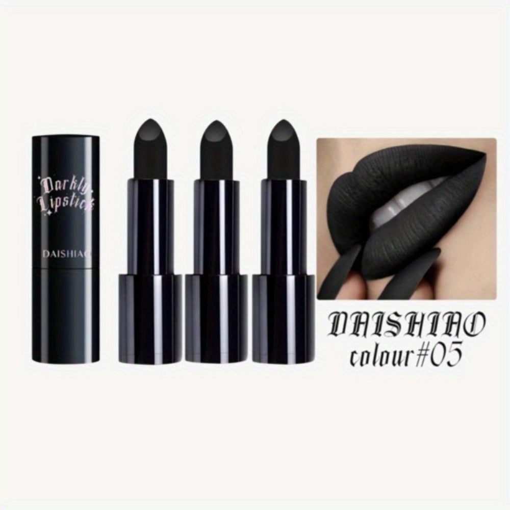 Black Matte Lipstick Set 3 Pack, for Makeup, Travel and Everyday Vanity Use, with the Listed Configuration — image 3
