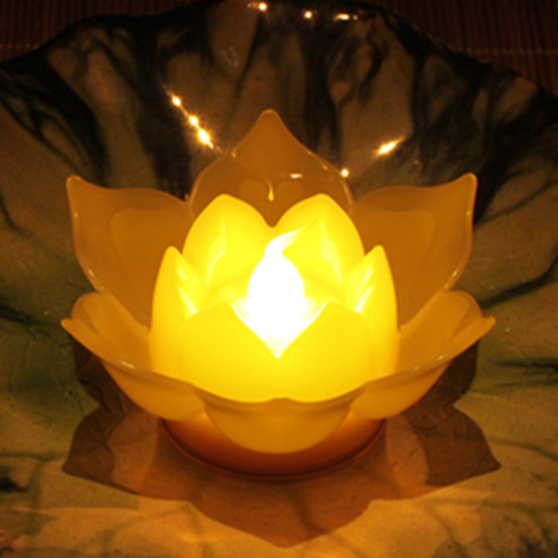 Electronic Plastic Big Lotus With Battery Lamp
