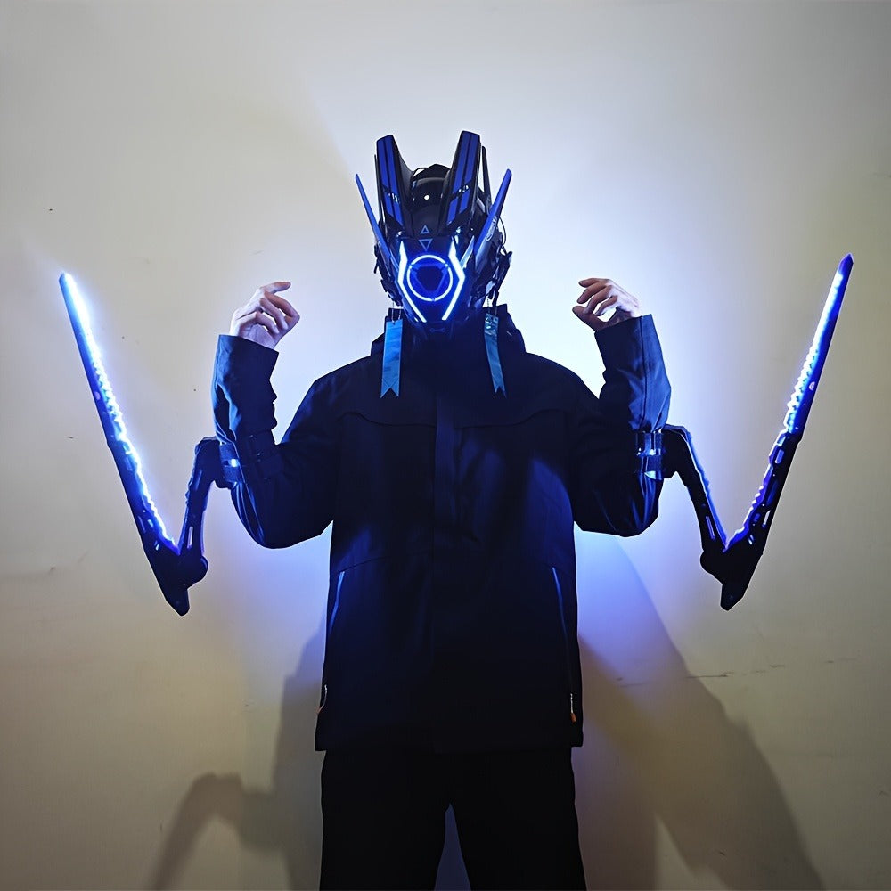 LED Mantis Knife Cyberpunk Light Up Acrylic Prop, Luminous Blade for Halloween Costume Cosplay Sci-Fi Role Play Party — image