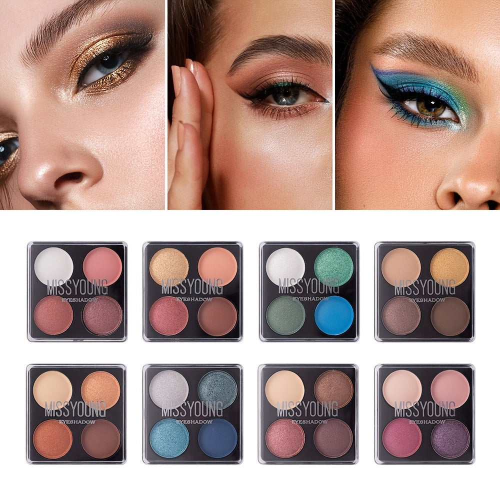 Makeup Kit 56-Piece Handled Mirror Case with Mixed Face, Eye and Lip Cosmetics in Silvery or Rose Color — image 19
