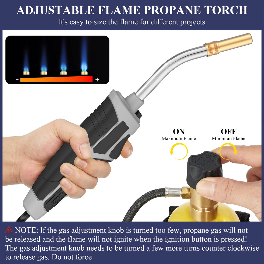 Trigger-Start Propane Torch Kit with 5 ft Hose and Holster or Cylinder Clip Configuration for Work Areas — image 3