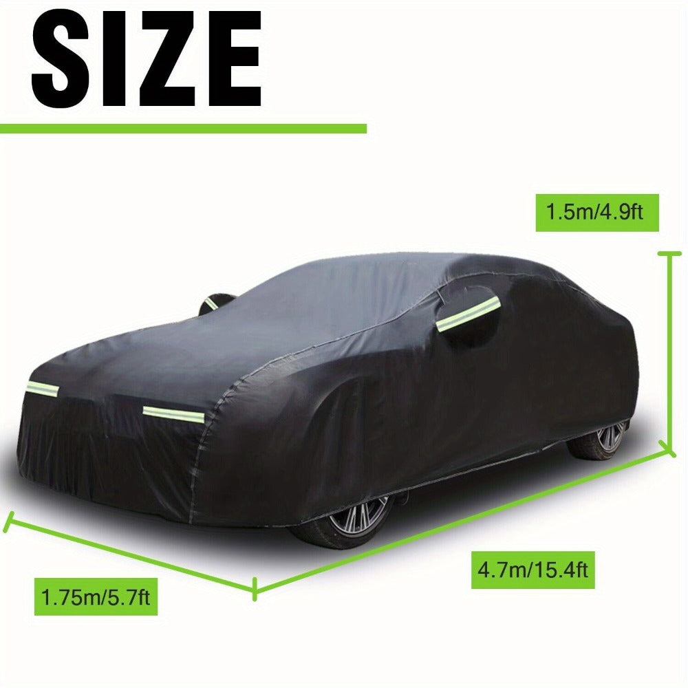 All Weather Car Cover for Sedan & Coupe 185"x69"x59" – Outdoor UV, Rain, Snow & Hail Protection for Toyota Camry, Honda Accor