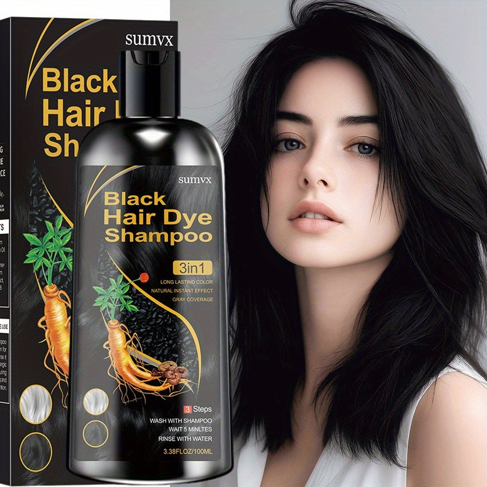 Hair Dye Shampoo, SUMVX 100ml 3-in-1 Bottle with Brown, Chestnut Brown and Black Shade Options — image 8