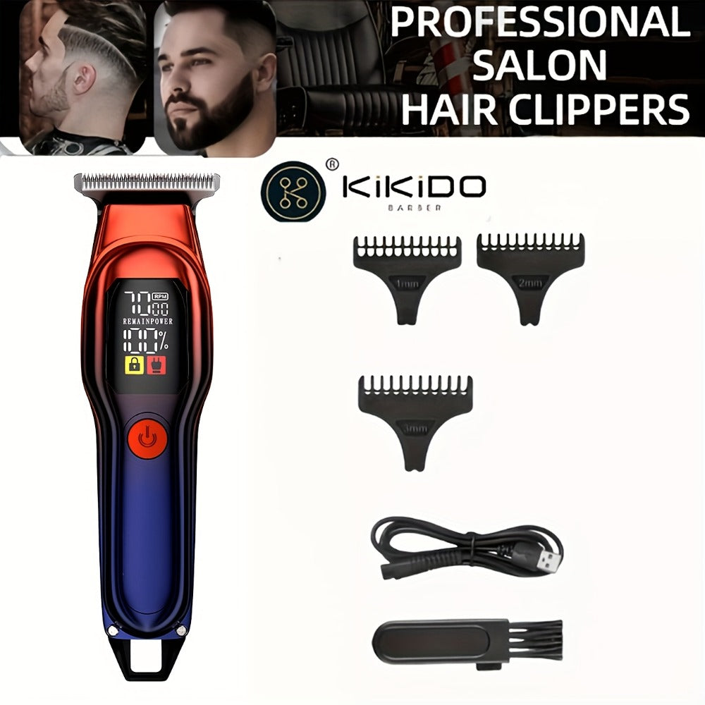 Hair Clippers & Trimmers KIKIDO KK-A2 T-Blade Model with LCD Display, USB Charging and Three Guide Combs — image 10