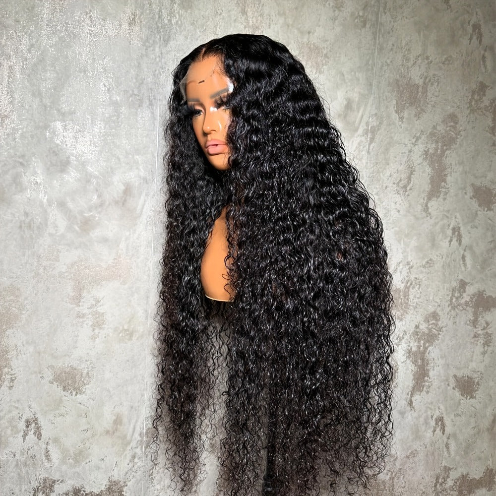 Lace Front Wig 28in Deep Curly Synthetic Style with 13x4 Lace, 180% Density and Black or Hot Pink Color — image 6