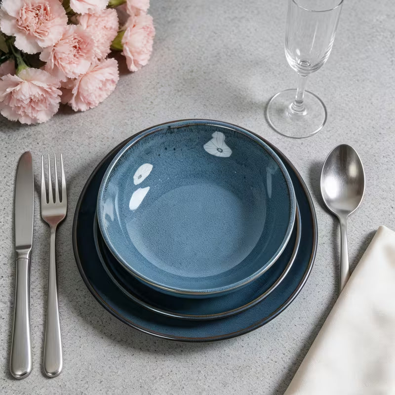 12-Piece Stoneware Dinnerware Set Service for 4