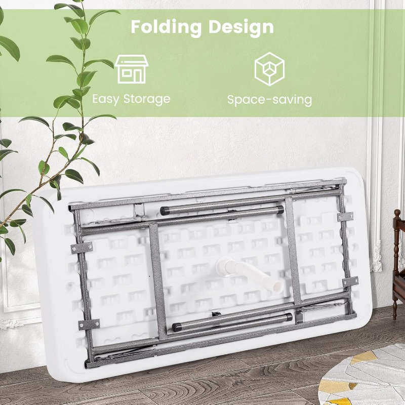 Ice Table Folding 4 ft Portable Cooler Table with Drain & Removable Skirt, Fill and Chill Party Beverage Station for BBQ — im