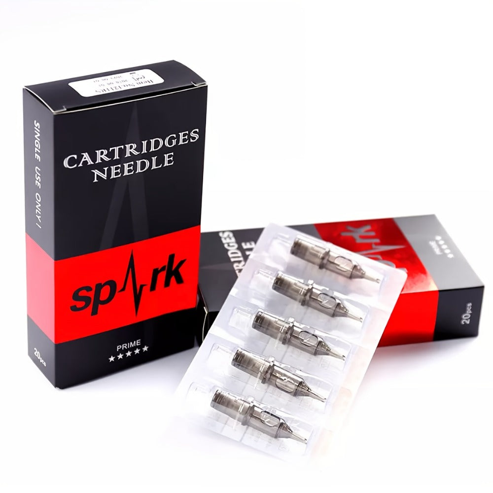 Tattoo Cartridge Needles with SPARK Label, 20-Piece Box and 24 Retained RL RS CM M1 Model Choices — image 2