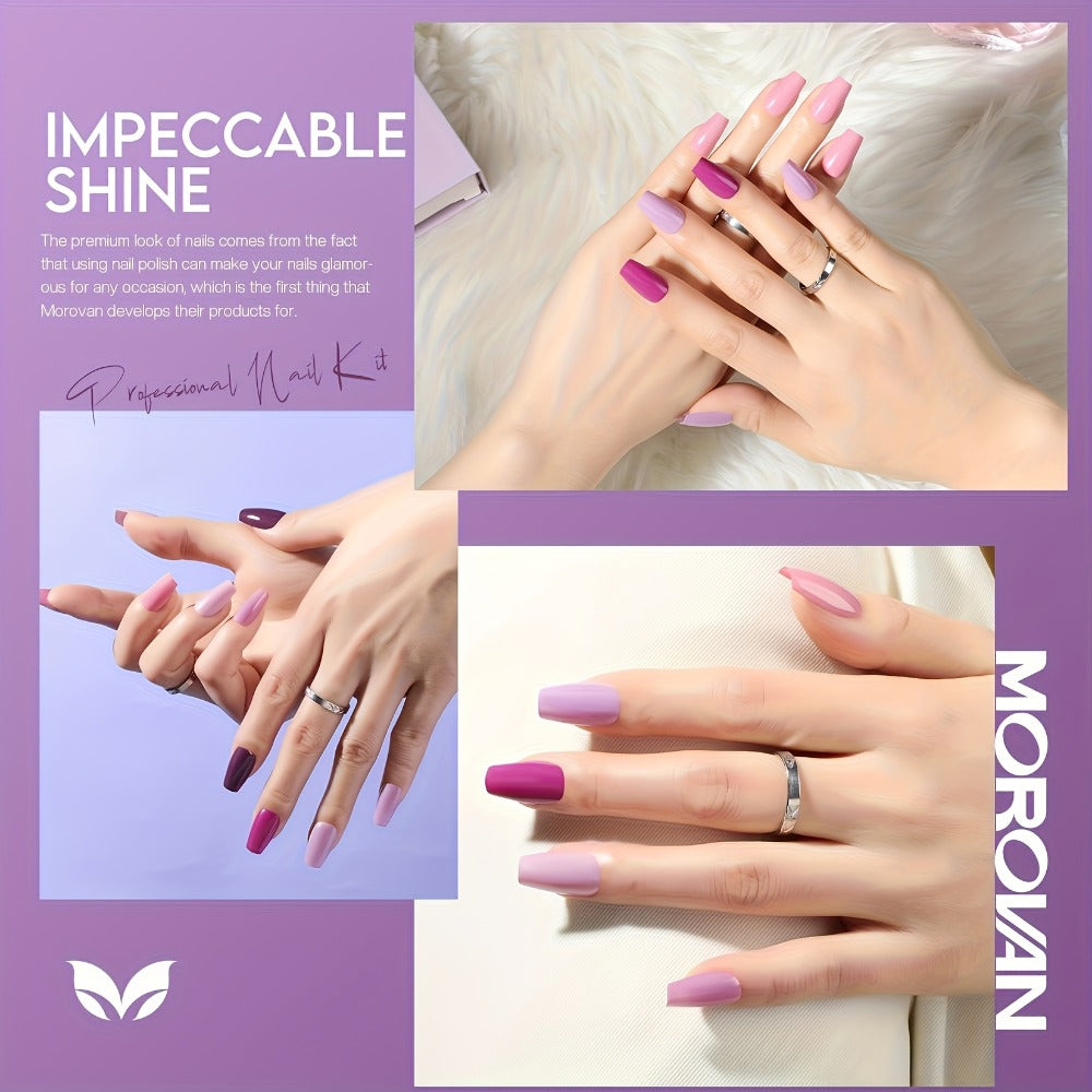 Six-Piece Air-Dry Nail Polish Set in Cherry Blossom Pink or Light Purple and Nude Pink Collections — image 7