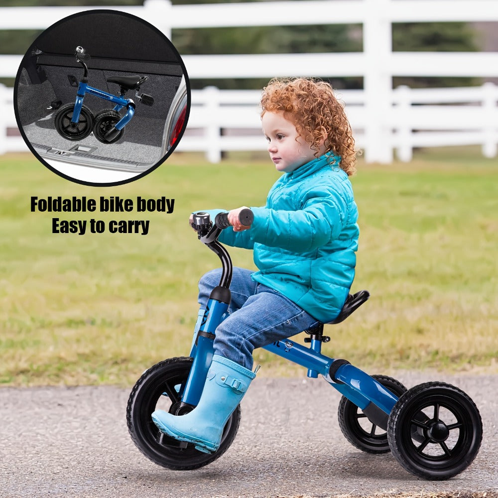 3-in-1 Toddler Tricycle & Balance Bike for Kids Ages 2-5, Folding Trike with Adjustable Seat & Removable Pedals — image 8