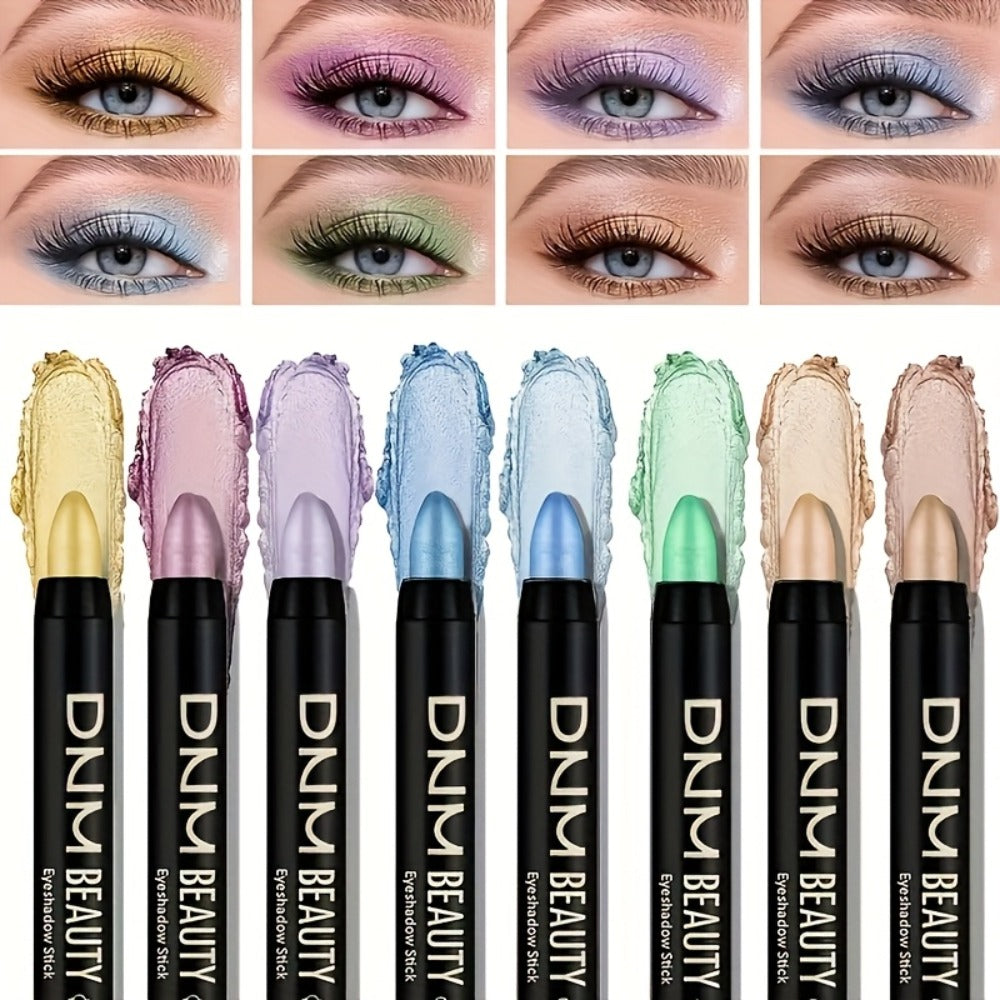 Fluorescent Eye Shadow Pen Set 8 or 16 Pcs, Shimmer Matte & Neon Gel Eyeliner Pencil Kit, for Makeup, Travel and Everyday Van