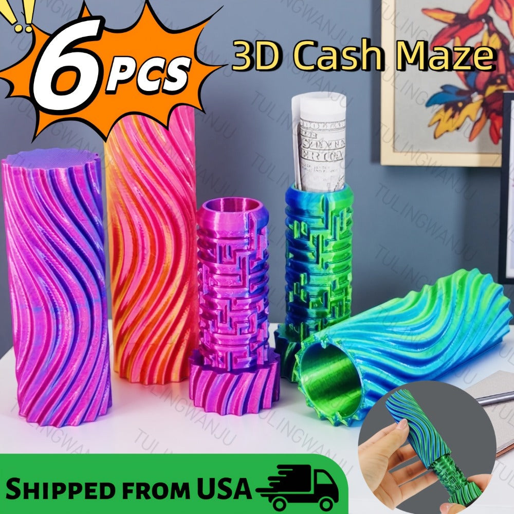 3D Cash Maze Gift Box Set of 6 – Puzzle Money Gift Box, 3D Printed Festive Present Container for Cash & Gift Cards — image 1