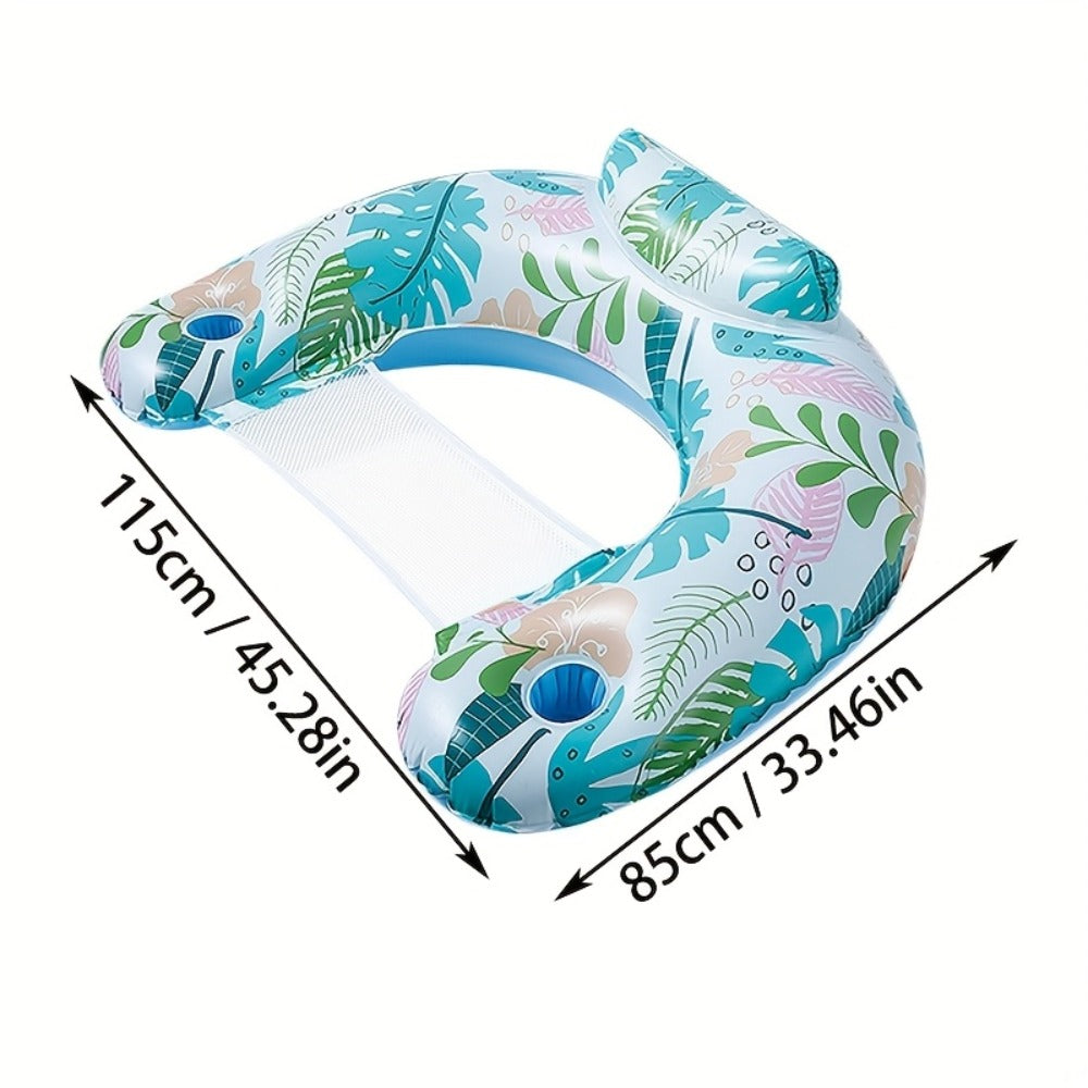 Inflatable Pool Floats with Cup Holder and Backrest for Adults — image 7