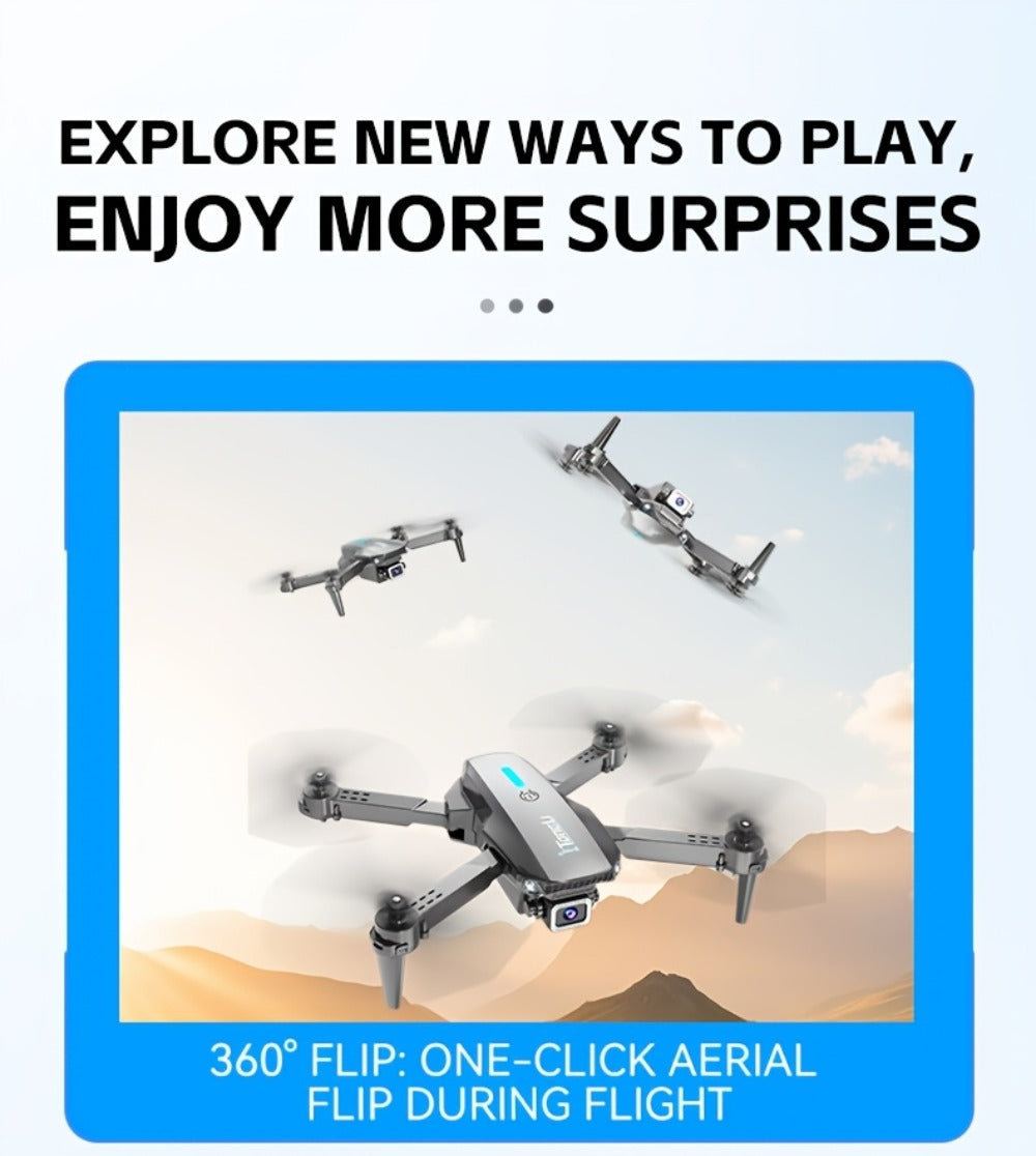 Foldable HD Camera Drone Free Storage Bag USB-C Charging 3D Flips Single or Dual Camera Built-in Screen Remote — image 15