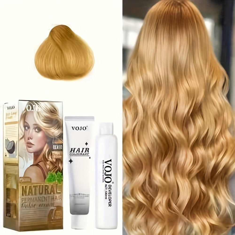 Permanent Hair Dye Kit 12 Vibrant Colors with Developer & Applicator Tools Bleach Blonde Ash for Bath Time, Home Spa and Pers