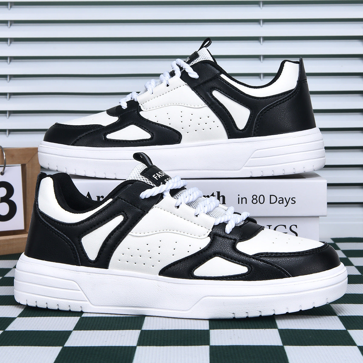 Classic White Skateboard Shoes - Unisex Low-Top Casual Trainers