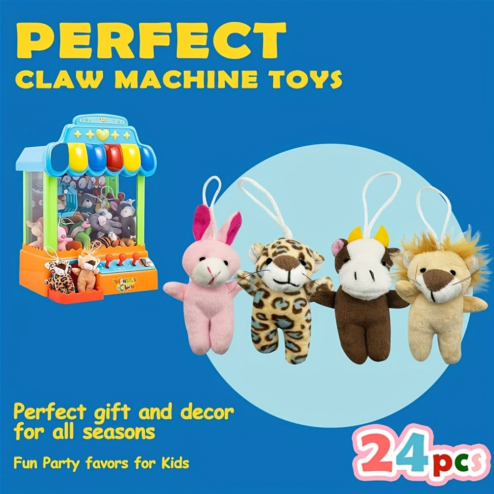 24-Piece Assorted Mini Plush Animal Set with 2–3 Inch Figures, Hanging Loops and Random-Color Option — image 4