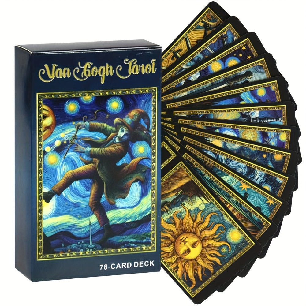 Van Gogh Tarot Cards 78 Card Deck – Art-Inspired High Quality Paper Divination Tool for Adults Teens Beginners Collectors Spi