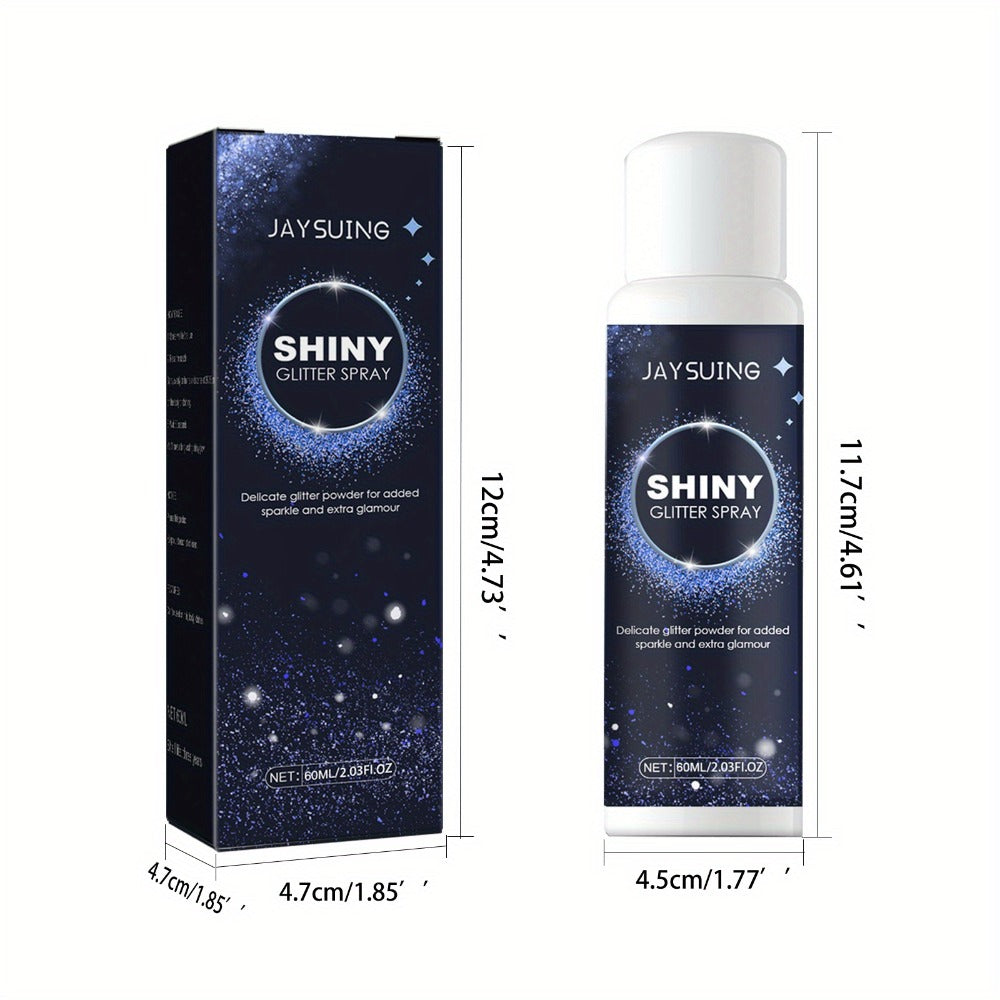 Shimmer Glitter Body Spray 60ml Waterproof Long-Lasting Highlighter for Skin Hair & Clothing – Fine Mist Sparkle Glow Spray f