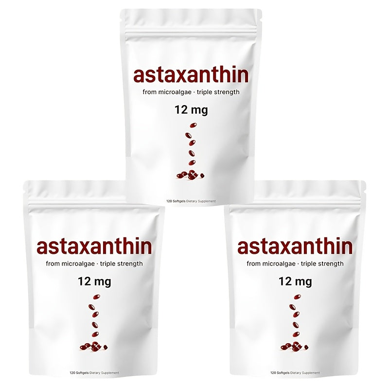 Astaxanthin 12mg Softgels 3-Pack 120ct 4-Month Supply for Bath Time, Home Spa and Personal Care — image 7