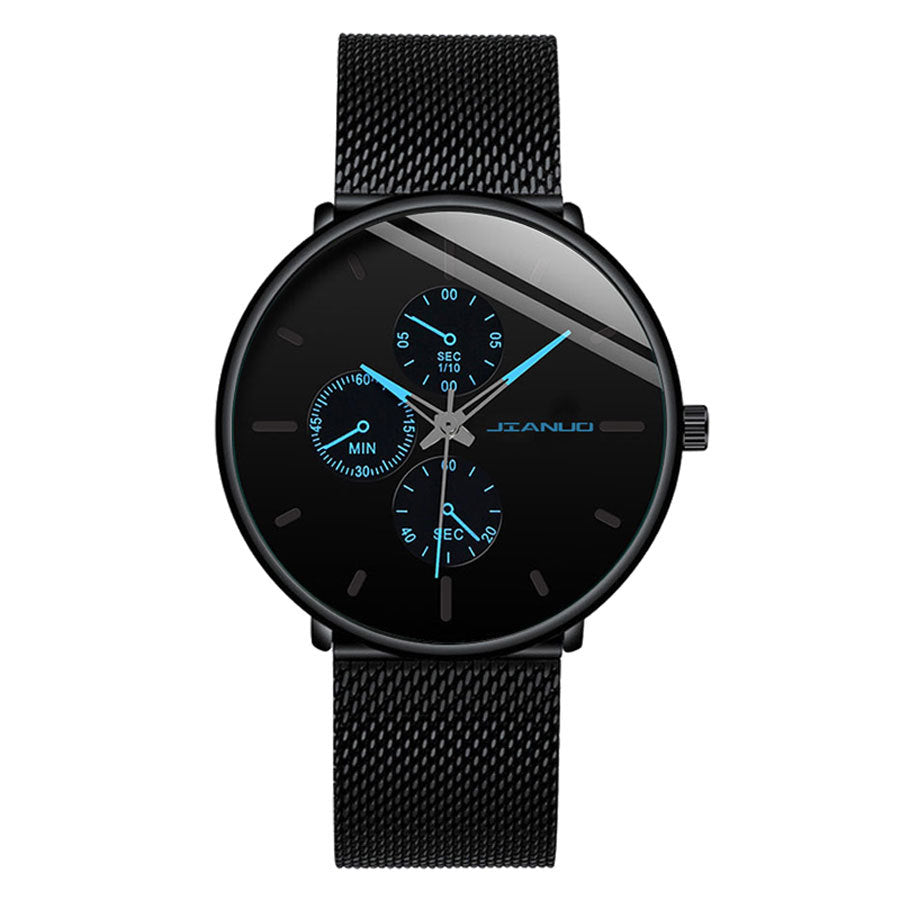 Men's Mesh-band Quartz Casual Business Luminous Watch