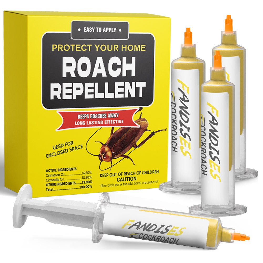 Roach Gel, 4-Pack Syringe Kitchen Bathroom Crack Crevice Trap for Home Cooking, Dining and Outdoor Meals — image 8