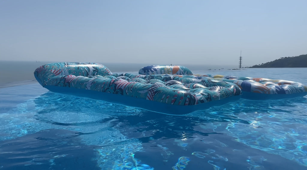 Inflatable Sun Tanning Pool Float Set with 200 x 95cm Mats, Mixed 2-Pack with Cup Holder or Regular 4-Pack — image 8