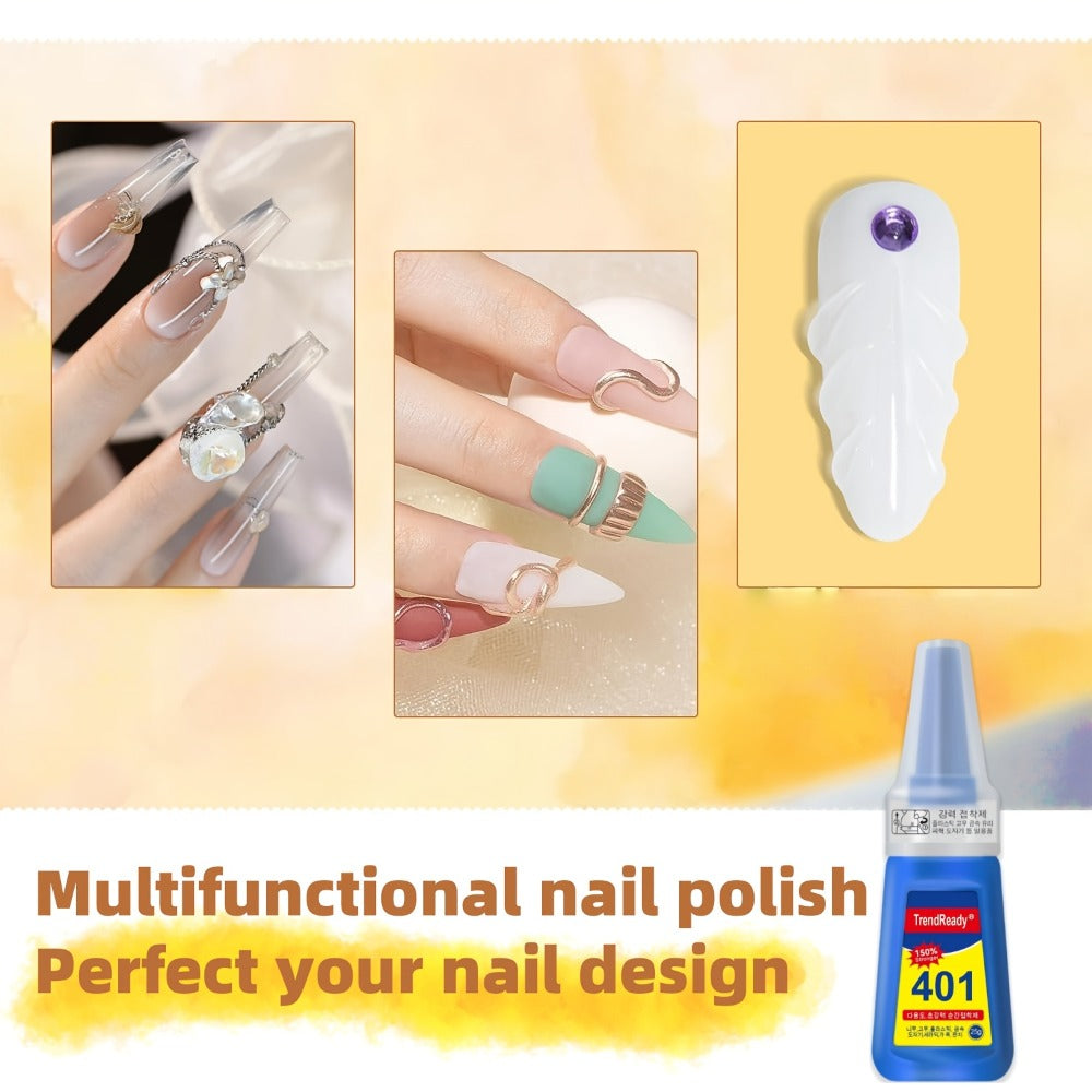 Nail Glue 2 Pack 25g Each Super Strong Waterproof Extra Hold – Fast Drying No Lamp Needed Long Lasting Press On Nail Adhesive