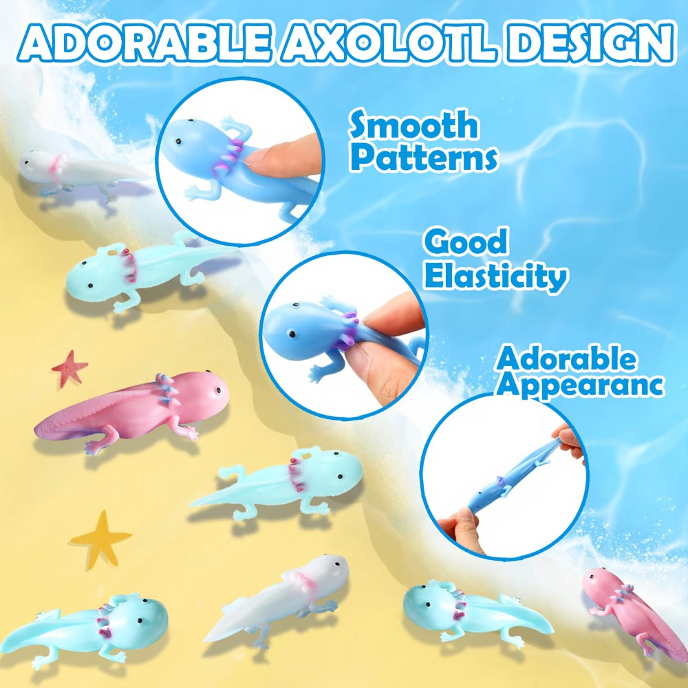 Axolotl Slingshot Fidget Toy 24pcs Bulk Pack for Parties, Celebrations and Guest Favors, with the Listed Configuration — imag