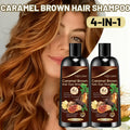 Hair Color Shampoo, YANYUTONG 4-in-1 Caramel Brown Two-Bottle Set with 3.38oz in Each Bottle — image 11