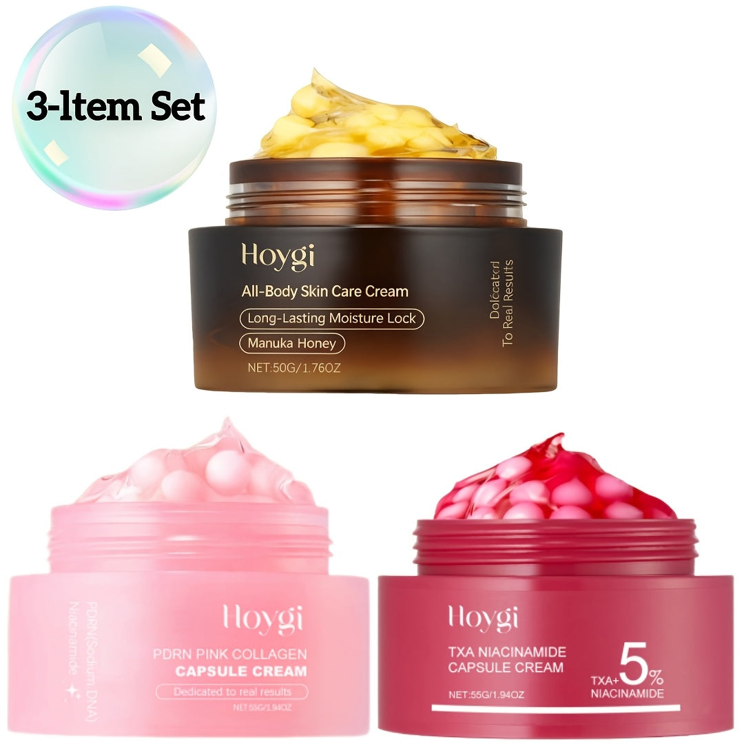 Face Cream PDRN Collagen Three-Piece Capsule Set with Vitamin C and Niacinamide for Day or Night Use — image 19