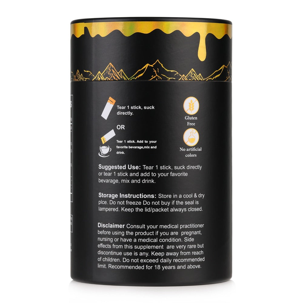 Herbal Supplement with HIMASTER Label, Himalayan Shilajit Honey Sticks, 30 Individually Wrapped 8g Sticks — image 10