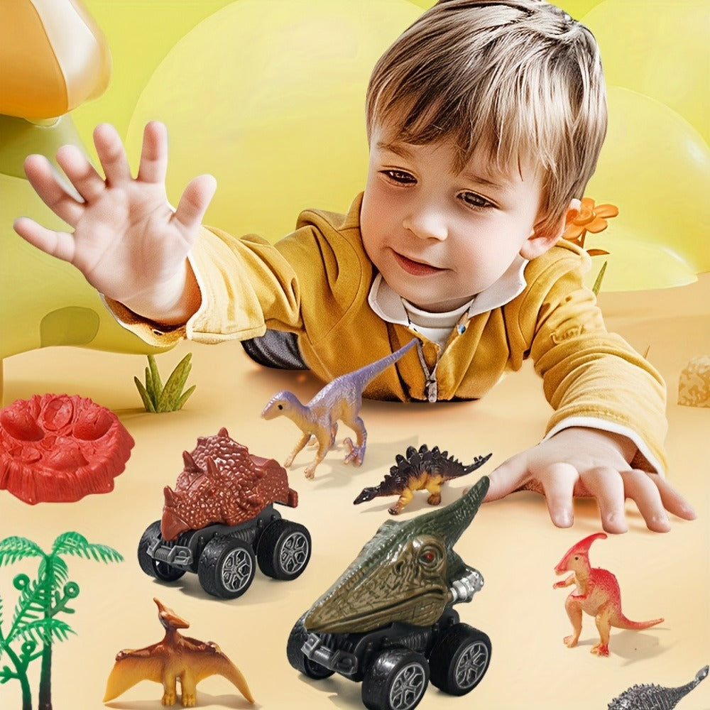 T-Rex Dinosaur Carrier Truck Playset with Mini Cars, Figures and Standard or Upgraded Package Options — image 8