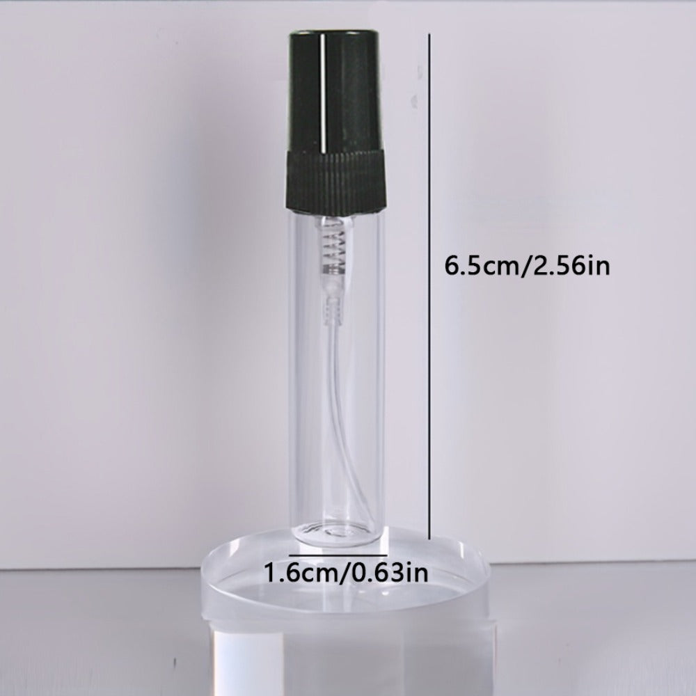 Mini Glass Spray Bottles 5ml 50 Pack Fine Mist Atomizer Refillable Black UV Glass Travel Perfume Bottles for Perfume Cologne 