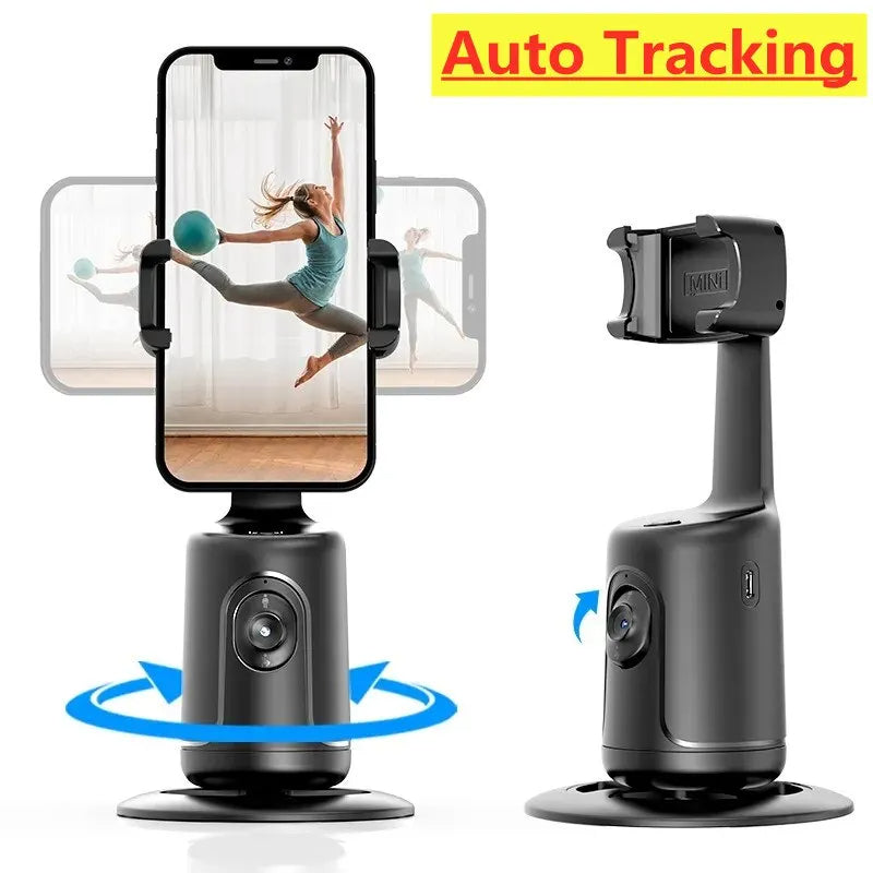 360° AI Face Tracking Gimbal - Smart Auto Phone Holder for Video, Vlog & Live Streaming