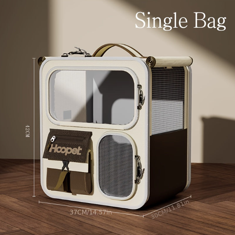 Structured Pet Carrier Backpack with Large Viewing Window, Mesh Panels and Two Front Storage Pockets — image 2