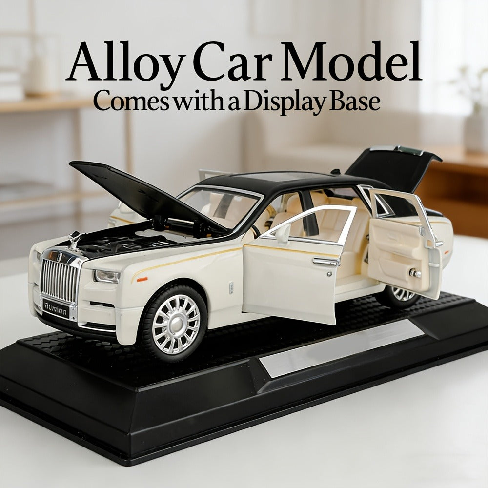 Collectible Diecast Car Model Zinc Alloy with Display Base & Openable Doors – Highly Detailed Static Decoration for Home Offi
