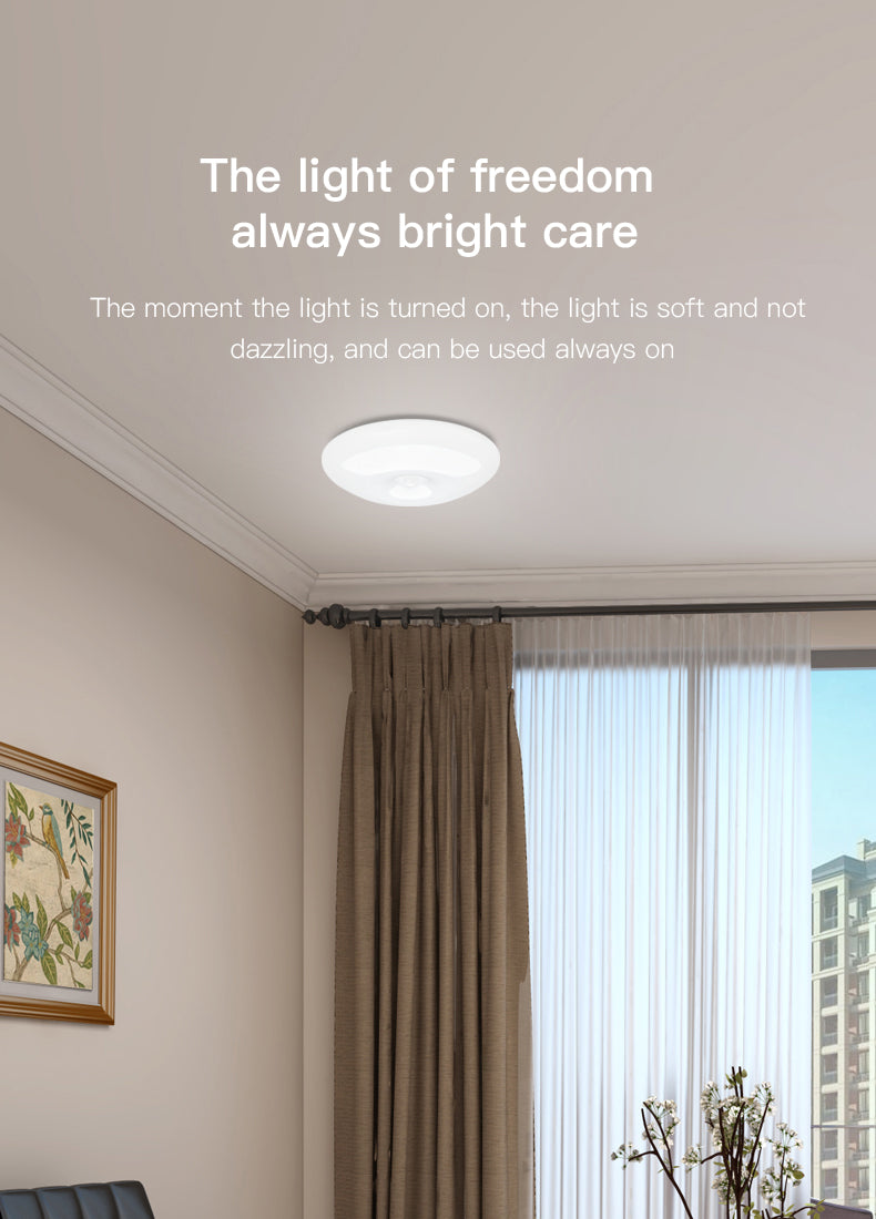 Human Induction Ceiling Lamp Infrared Garage Lamp Cloakroom Balcony Lamp Rechargeable For Easy Installation