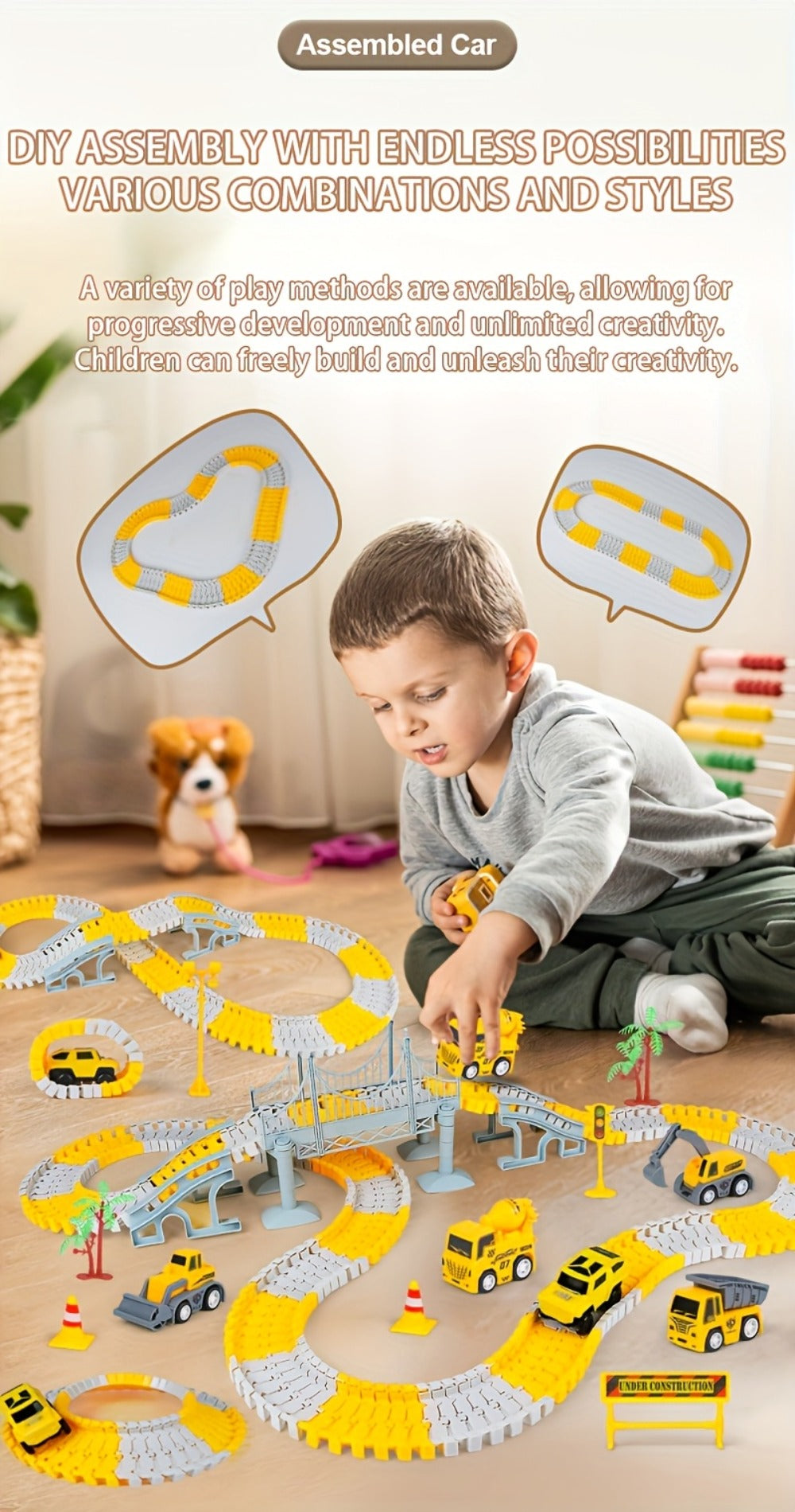 Roller Coaster Track Set 467pcs for Kids Ages 3 4 5 6 7 8 with the Listed Color, Size or Set Options for Everyday Use — image