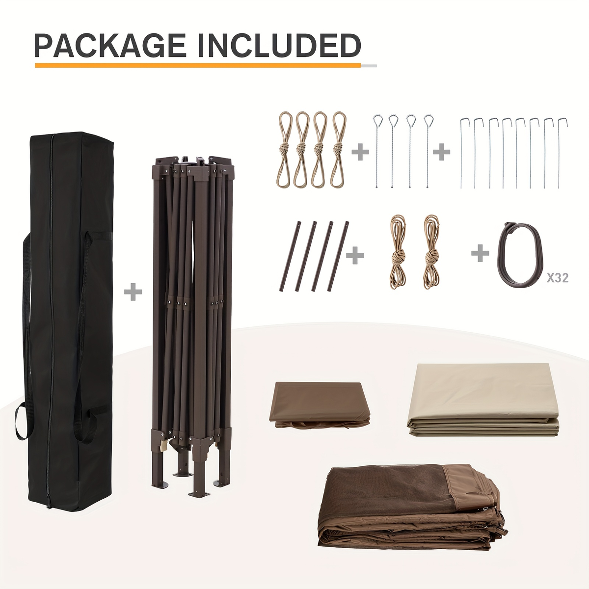 Instant Gazebo Tent 11x11 FT Mosquito Netting No Assembly Required for Garden, Yard and Pest Management — image 25