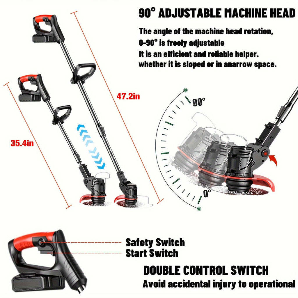 Cordless Electric Weed Wacker, Handheld Lawn Trimmer Garden Yard for Garden, Patio and Yard Use — image 9