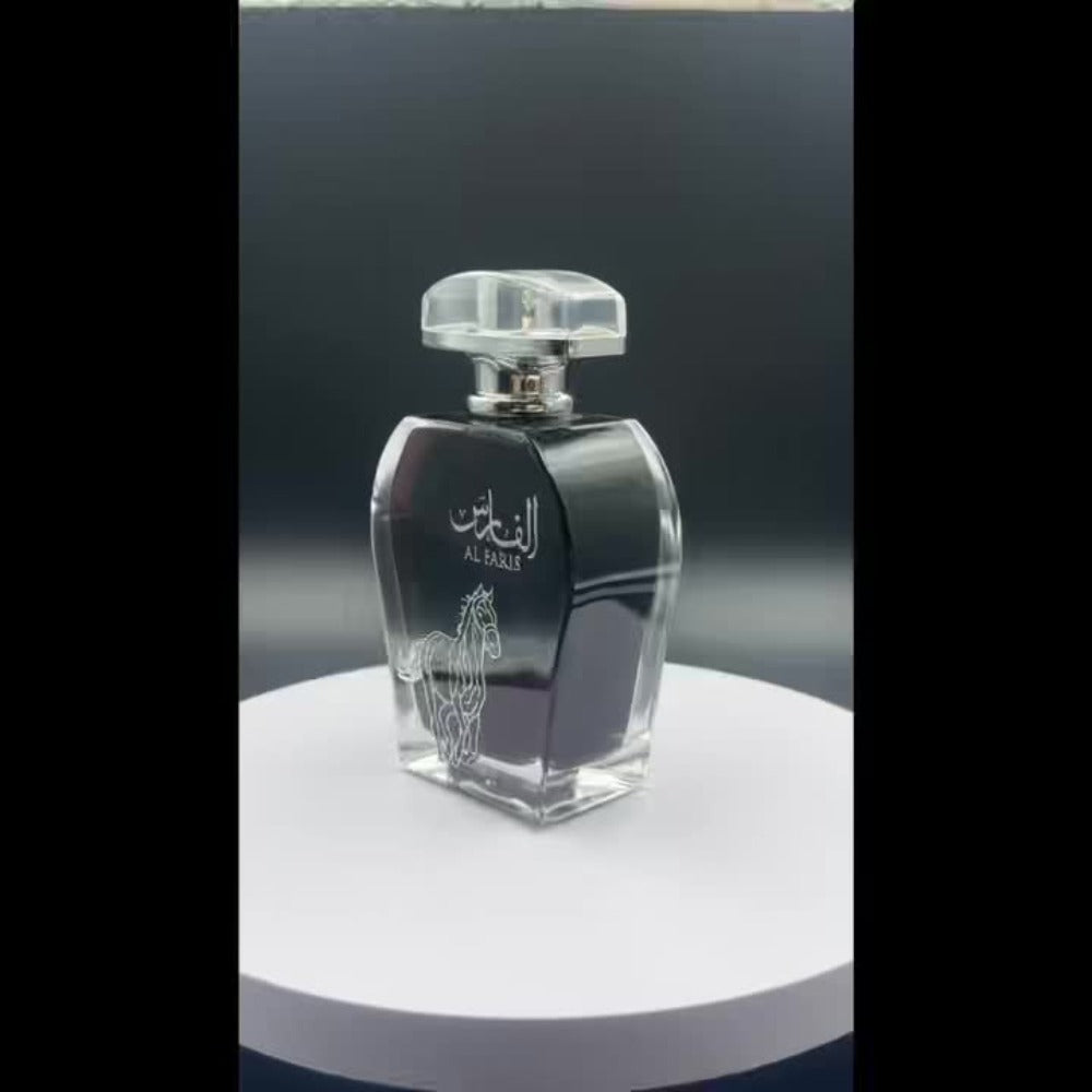 AL FARIS Black Mustang Men Cologne Eau de Parfum 3.38 oz 100ml Dubai Arabian Oriental Fragrance Woody Oud Musk Spray — image 